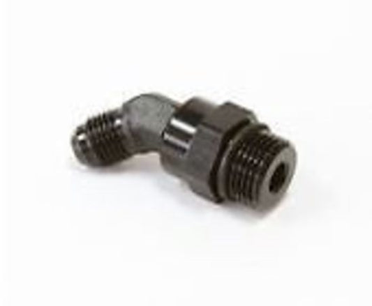 Aeroflow AF945-06BLK Male -6 ORB 45 to -6AN Male Black Full Swivel