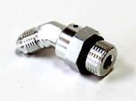 Aeroflow Performance Products AF945-08S Male -8 ORB 45 to -8AN Male Silver Full Swivel