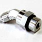 Aeroflow AF945-10-08S Male -8 ORB 45 to -10AN Male Silver Full Swivel