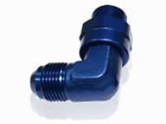 Aeroflow AF949-08-10 Male -10 ORB 90 to -8AN Male Blue Full Swivel