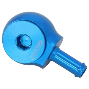 Aeroflow AF959-05-08 90Â° Low Profile -8ORB to 5/16" Barb Blue Finish