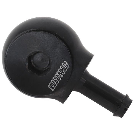 Aeroflow AF959-05-08BLK 90Â° Low Profile -8ORB to 5/16" Barb Black Finish