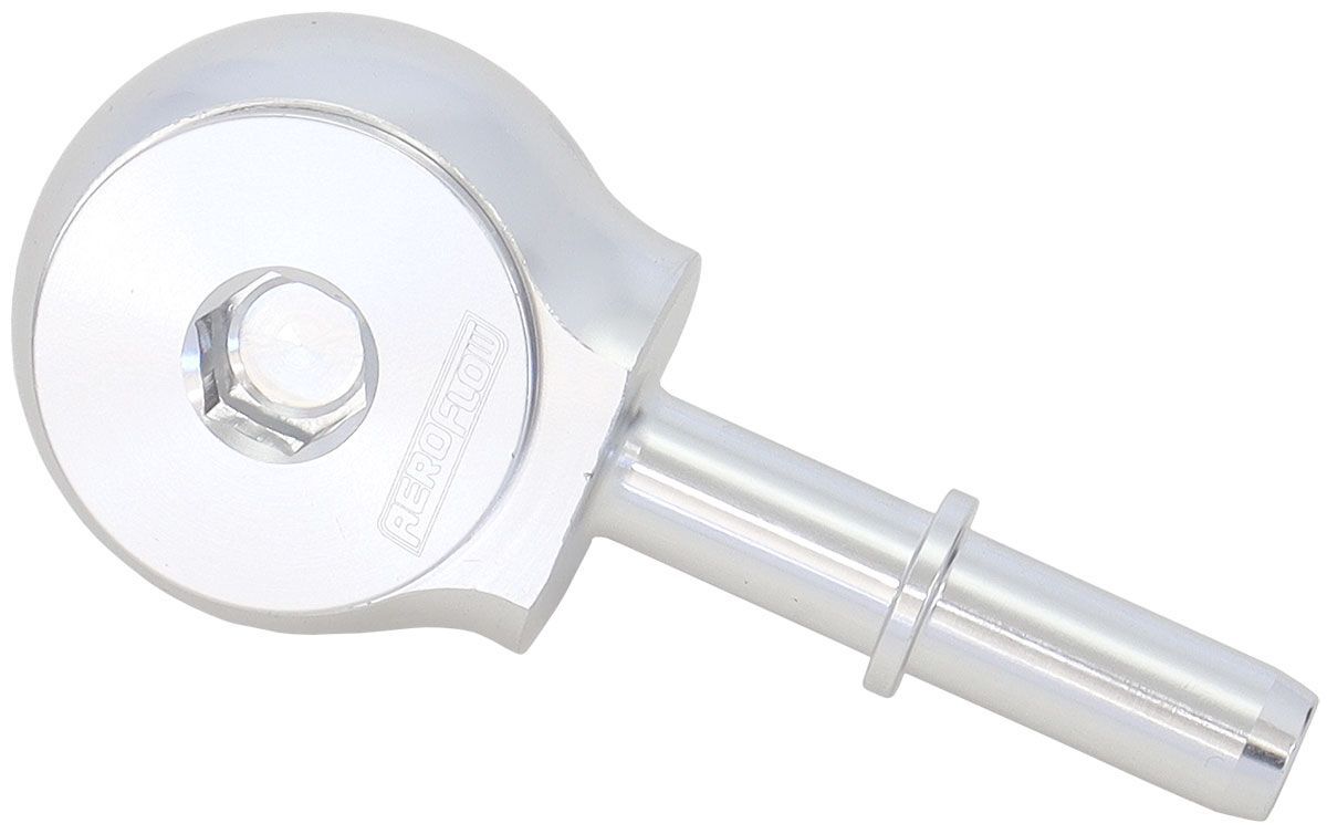 Aeroflow AF969-05-10S 90Â° Low Profile -10ORB to EFI Push On 5/16" Barb Silver Finish