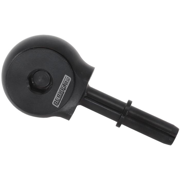 Aeroflow AF969-06-06BLK 90Â° Low Profile -6ORB to EFI Push On 3/8" Barb Black Finish