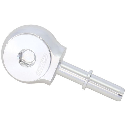 Aeroflow AF969-06-06S 90Â° Low Profile -6ORB to EFI Push On 3/8" Barb Silver Finish