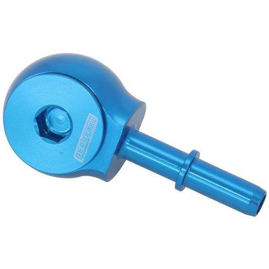 Aeroflow AF969-06-08 90Â° Low Profile -8ORB to EFI Push On 3/8" Barb Blue Finish