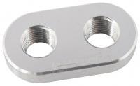 Aeroflow AF986-02-02 Weld-In Alloy Plate with 2 x 1/8" NPT Female Ports