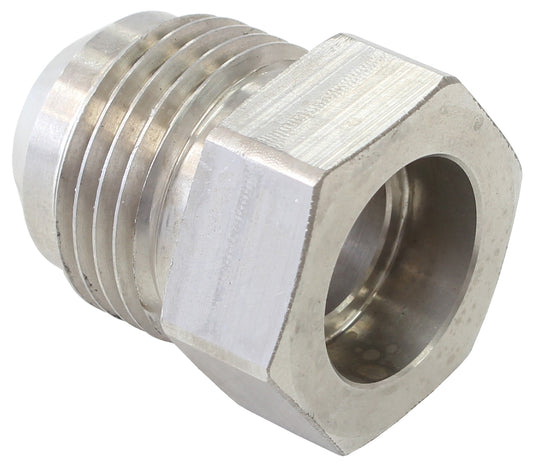 Weld-On Stainless Steel Male Hex -6AN Fitting (Suits 3/8" Hardline)