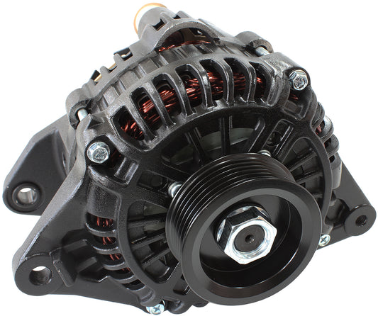 Aeroflow Performance Products AF4275-1500 MITSUBISHI 4G63 150A HIGH OUTPUT ALTERNATOR BLACK