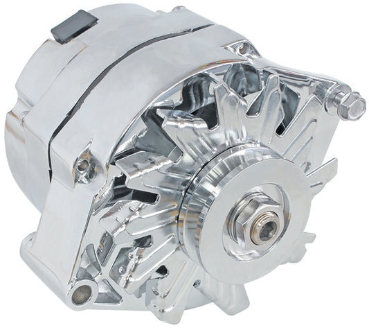 Aeroflow AF4870-1100 GM Chrome 100 Amp 1 Or 3 Wire Chev Style Alternator
