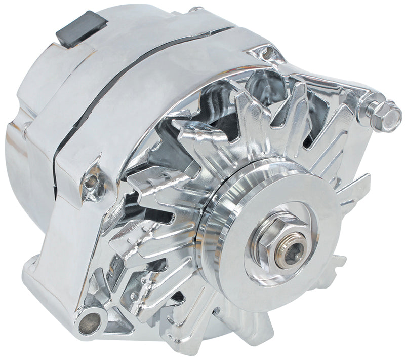 Aeroflow AF4870-1140 GM Chrome 140 Amp 1 Or 3 Wire Chev Style Alternator