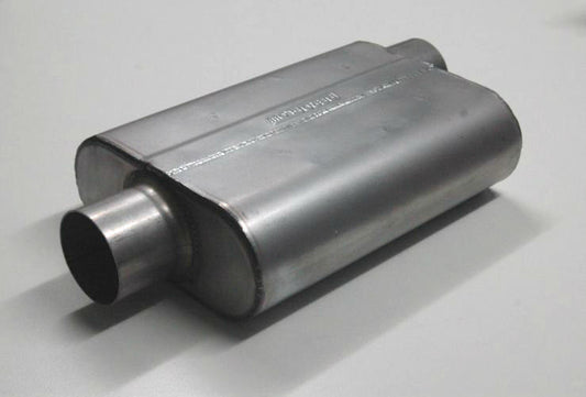 Aeroflow AF5001-250 2.5" Offset / Center Muffler 13" Length 10" Width 4-1/4" H