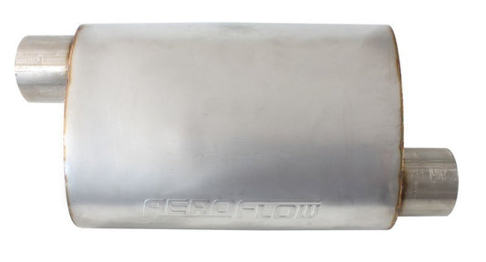 Aeroflow AF5500-250 2.5" Offset / Offset Muffler 13.75" Length 9.45" W 5.3" H