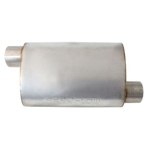 Aeroflow Performance AF5500-350 5500 Series Stainless Steel 3-1/2" Offset/Offset Muffler 3-1/2" Inlet and Outlets, 13.75" Length, 9.45" Width, 5.3" H
