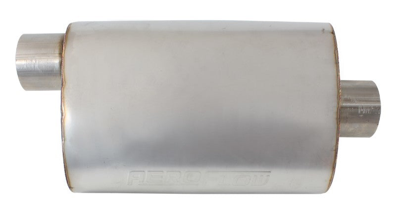 Aeroflow AF5501-300 3" Offset / Center Muffler 13.75" Length 9.45" W 5.3" H