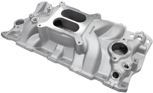 Aeroflow AF6010-1000 SBC STREET INTAKE MANIFOLD DUAL PLANE CHEV 350 NATURAL