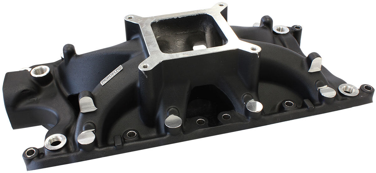 Aeroflow AF6200-2002 SBF HI RISE INTAKE MANIFOLD SINGLE PLANE FORD 302 BLACK