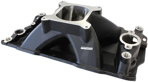 Aeroflow AF6201-1000 SBC HI RISE INTAKE MANIFOLD SINGLE PLANE CHEV 350 BLACK