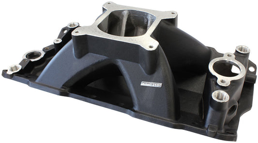 Aeroflow AF6201-1000 SBC HI RISE INTAKE MANIFOLD SINGLE PLANE CHEV 350 BLACK