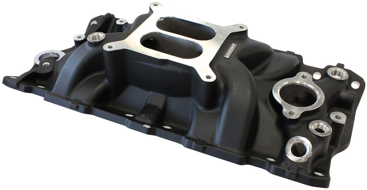 Aeroflow AF6210-1000 SBC STREET INTAKE MANIFOLD DUAL PLANE CHEV 350 BLACK