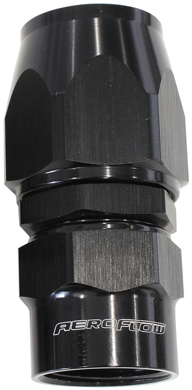 Kryptalon Series One Piece Full Flow Swivel Straight Hose End -4AN (Black Finish, Suits Kryptalon Series Kevlar Hose) (AF7021-20)