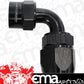 Kryptalon Series One Piece Full Flow Swivel 90?Ÿ?? Hose End -20AN (Black Finish, Suits Kryptalon Series Kevlar Hose) (AF7023-20)