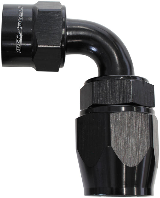 Kryptalon Series One Piece Full Flow Swivel 90?Ÿ?? Hose End -20AN (Black Finish, Suits Kryptalon Series Kevlar Hose) (AF7023-20)