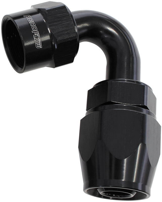 Kryptalon Series One Piece Full Flow Swivel 120?Ÿ?? Hose End -20AN (Black Finish, Suits Kryptalon Series Kevlar Hose) (AF7024-20)