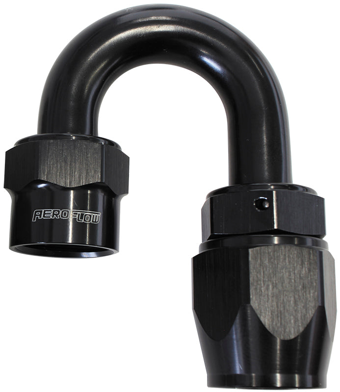 Kryptalon Series One Piece Full Flow Swivel 180?Ÿ?? Hose End -20AN (Black Finish, Suits Kryptalon Series Kevlar Hose) (AF7026-20)