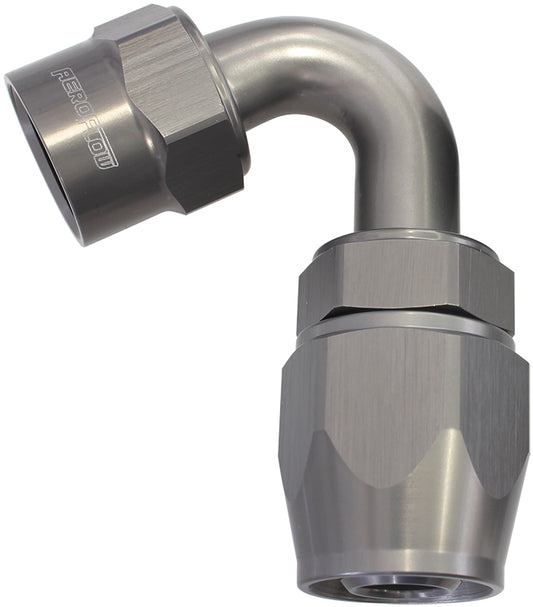Kryptalon Series One Piece Full Flow Swivel 120?Ÿ?? Hose End -20AN (Titanium Finish, Suits Kryptalon Series Kevlar Hose) (AF7824-20)