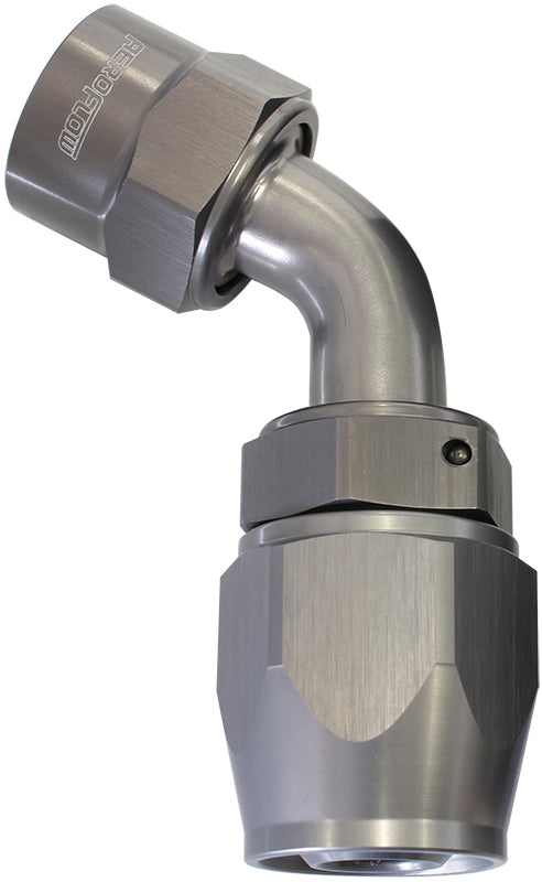 Kryptalon Series One Piece Full Flow Swivel 60Ã¸ Hose End -20AN (Titanium Finish, Suits Kryptalon Series Kevlar Hose) (AF7828-20)