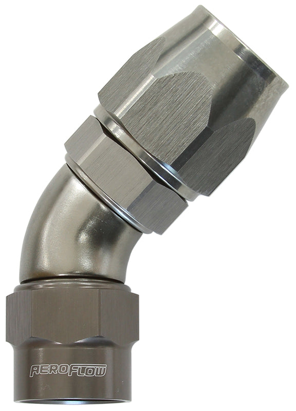 Aeroflow AF7852-08 -8AN 45 Degree Kryptalon Full Flow Big Bore 1 Piece