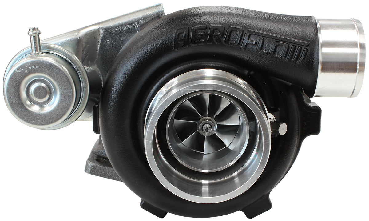 BOOSTED 4628 .64 Turbocharger 200-475HP Rating - Hi Temp Black Finish (Internal Wastegate, T28 Inlet Flange, 5-Bolt Exhaust Flange)