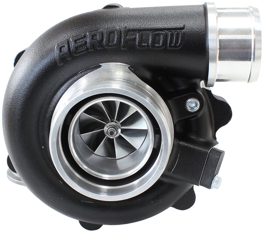 Aeroflow Performance AF8005-2010BLK BOOSTED 4849 .72 Turbocharger 550HP, Hi Temp Black Finish External Wastegate, V-Band Inlet & Exhaust Flanges
