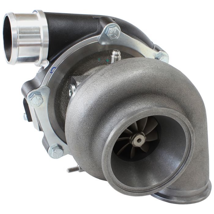 Aeroflow Performance AF8005-2010BLK BOOSTED 4849 .72 Turbocharger 550HP, Hi Temp Black Finish External Wastegate, V-Band Inlet & Exhaust Flanges