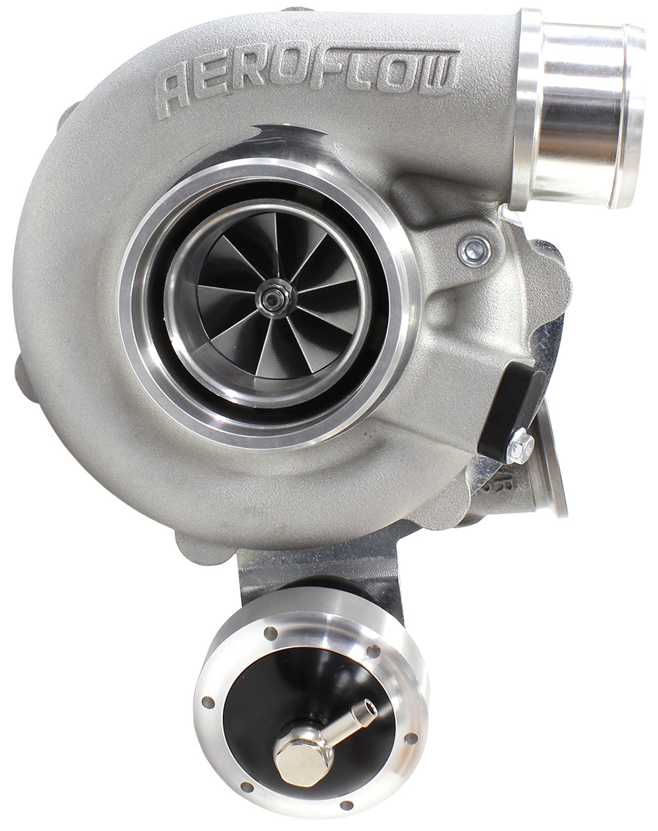 Aeroflow Performance AF8005-2013 BOOSTED 4849 .72 Turbocharger 550HP, Natural Cast Finish Internal Wastegate, V-Band Inlet & Exhaust Flanges