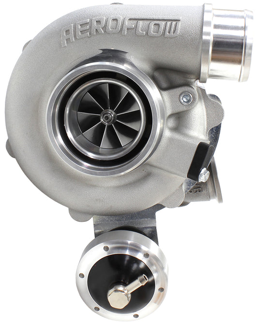 Aeroflow Performance AF8005-2013 BOOSTED 4849 .72 Turbocharger 550HP, Natural Cast Finish Internal Wastegate, V-Band Inlet & Exhaust Flanges