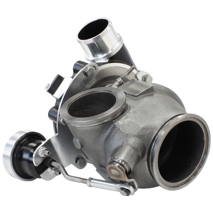 Aeroflow Performance AF8005-2013BLK BOOSTED 4849 .72 Turbocharger 550HP, Hi Temp Black Finish Internal Wastegate, V-Band Inlet & Exhaust Flanges