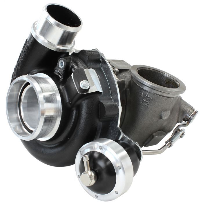 Aeroflow Performance AF8005-2013BLK BOOSTED 4849 .72 Turbocharger 550HP, Hi Temp Black Finish Internal Wastegate, V-Band Inlet & Exhaust Flanges