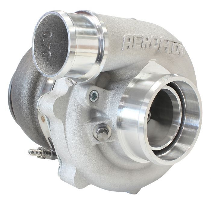 Aeroflow Performance AF8005-2110 BOOSTED 4849 .72 Reverse Rotation Turbocharger 550HP, Natural Cast Finish External Wastegate, V-Band Inlet & Exhaust