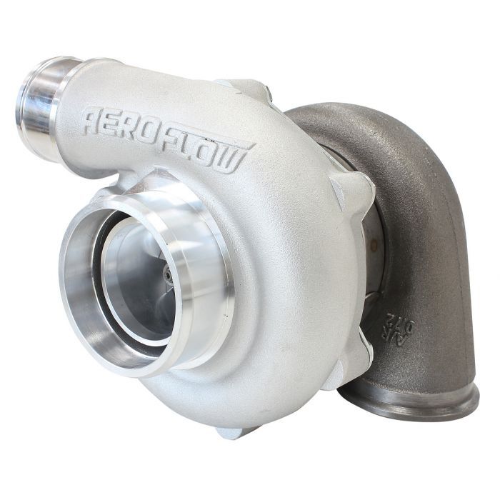 Aeroflow Performance AF8005-2110 BOOSTED 4849 .72 Reverse Rotation Turbocharger 550HP, Natural Cast Finish External Wastegate, V-Band Inlet & Exhaust
