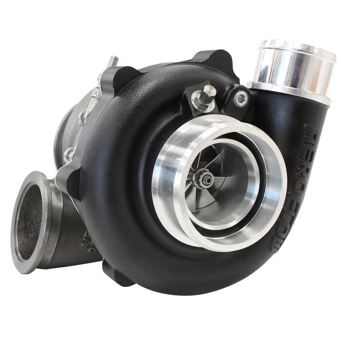 Aeroflow Performance AF8005-2110BLK BOOSTED 4849 .72 Reverse Rotation Turbocharger 550HP, Hi Temp Black Finish External Wastegate, V-Band Inlet & Exha