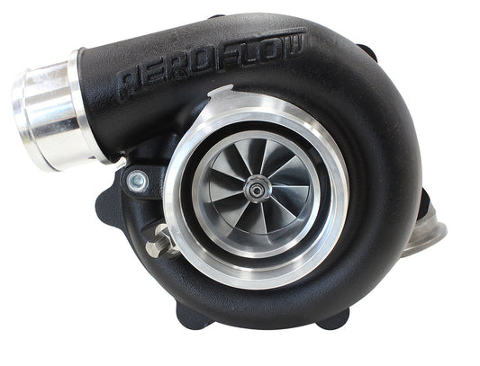 Aeroflow Performance AF8005-2110BLK BOOSTED 4849 .72 Reverse Rotation Turbocharger 550HP, Hi Temp Black Finish External Wastegate, V-Band Inlet & Exha