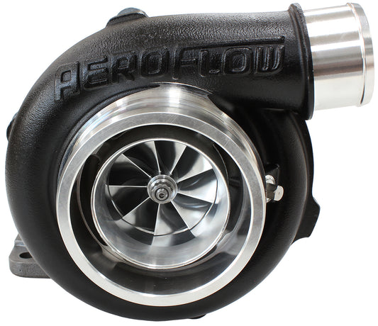 Aeroflow AF8005-3006BLK BOOSTED 5855 .82 Turbocharger 400-750HP Rating Hi Temp Black Finish (External Wastegate T3 Inlet Flange V-Band Exhaust Flange)
