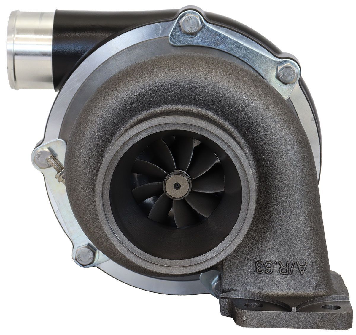 Aeroflow AF8005-3043BLK BOOSTED B5855 .61 Turbocharger 770HP, Hi Temp Black Finish External Wastegate, T3 Inlet Flange, V-Band Exhaust Flange