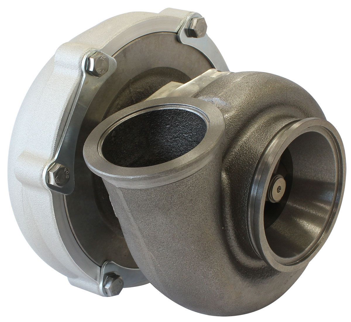 Aeroflow AF8005-3056 BOOSTED 6255 .83 Turbocharger 900HP, Natural Cast Finish External Wastegate, V-Band Inlet & Exhaust Flanges