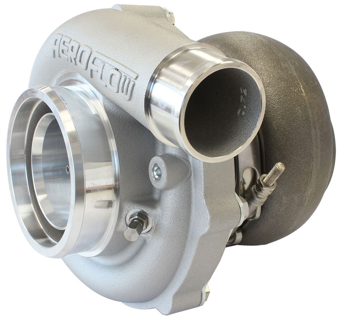 Aeroflow AF8005-3056 BOOSTED 6255 .83 Turbocharger 900HP, Natural Cast Finish External Wastegate, V-Band Inlet & Exhaust Flanges