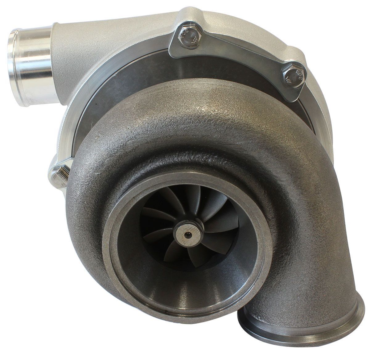 Aeroflow AF8005-3056 BOOSTED 6255 .83 Turbocharger 900HP, Natural Cast Finish External Wastegate, V-Band Inlet & Exhaust Flanges
