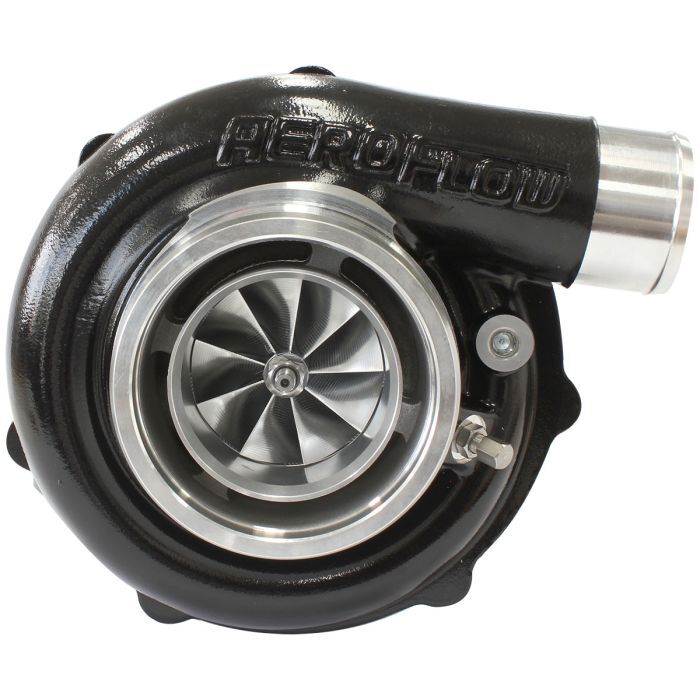 Aeroflow AF8005-3057BLK BOOSTED 6255 1.01 Turbocharger 900HP Hi Temp Black Finish External Wastegate V-Band Inlet & Exhaust Flanges