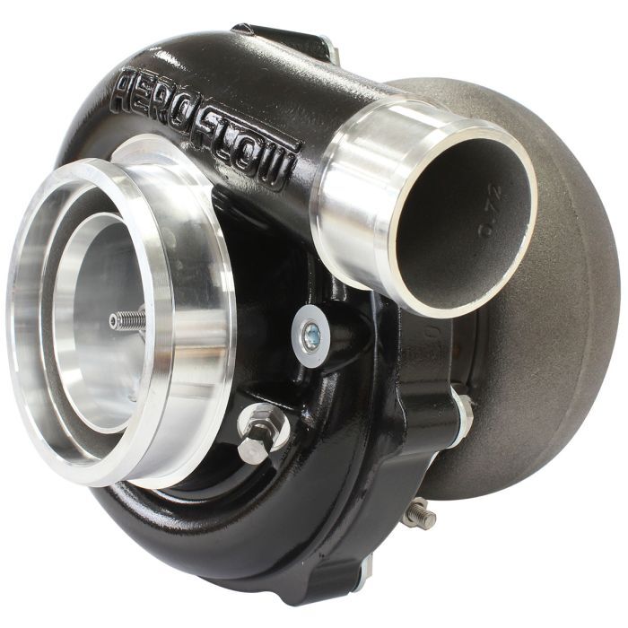 Aeroflow AF8005-3057BLK BOOSTED 6255 1.01 Turbocharger 900HP Hi Temp Black Finish External Wastegate V-Band Inlet & Exhaust Flanges